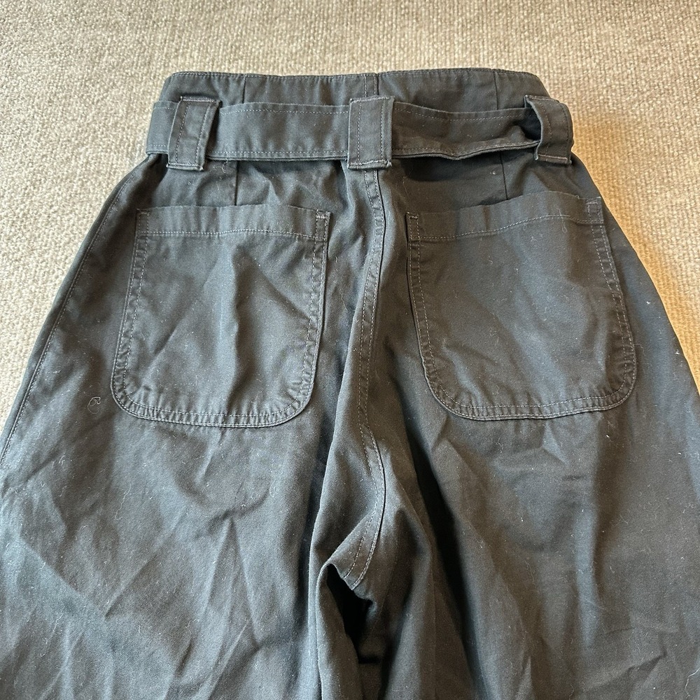 Polo Ralph Lauren Belted Twill Woman's Trousers Black Size‎ 00 - Picture 6 of 9